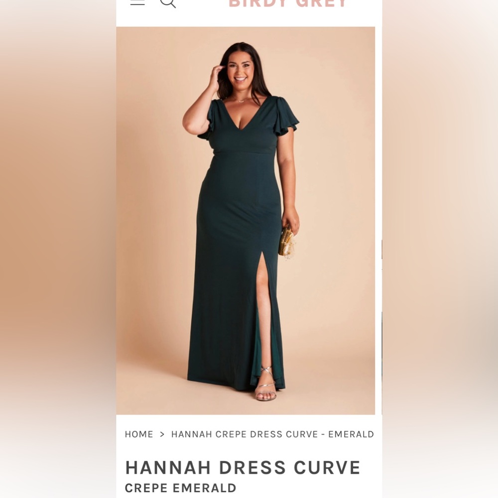 HANNAH DRESS CURVE
CREPE EMERALD